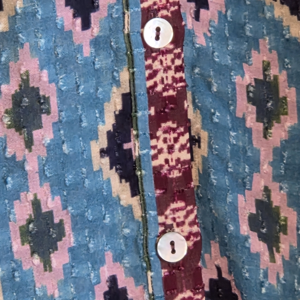 ba&sh Mad Graphic Printed Boho Blouse ASO Ginny & Georgia Sz 4 - Picture 3 of 15